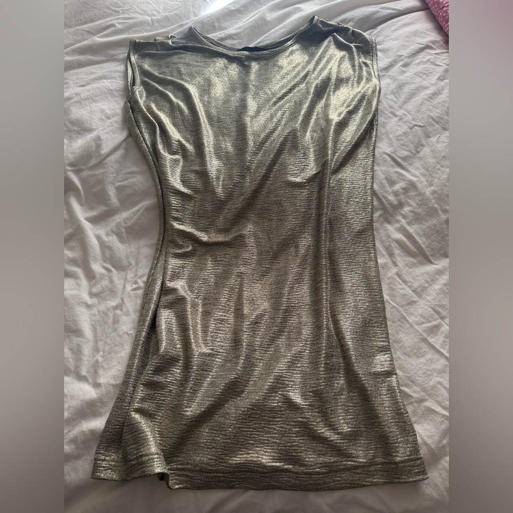 Knot Sisters Metallic Knit dress